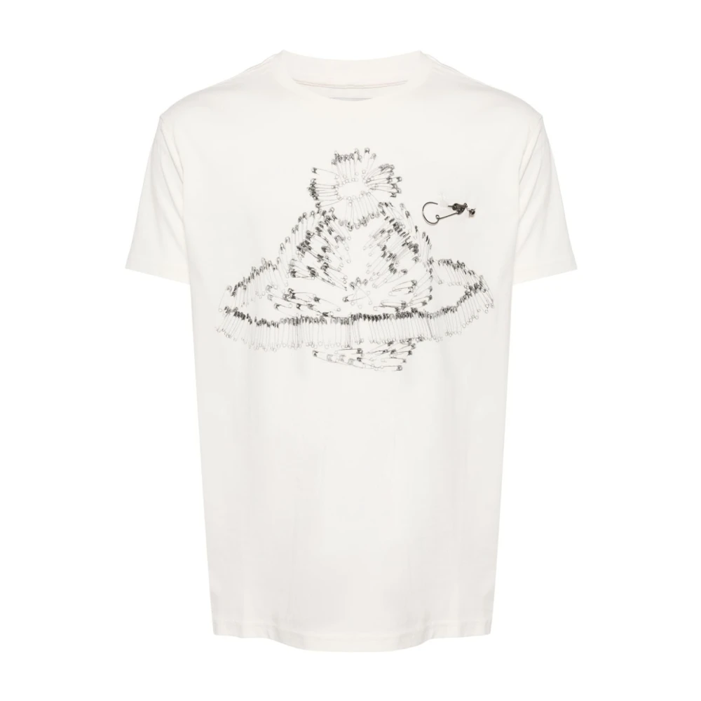 Vivienne Westwood Orb Logo Print Crew Neck T-shirt White Heren