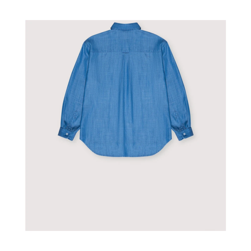 The New Society Micenas Vrouw Shirt Mid Blue Denim Blue Dames