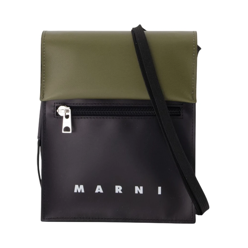 Marni Men's Black Synthetic Crossbody Bag With Flap - Cross Body Bags - One Size - Bags