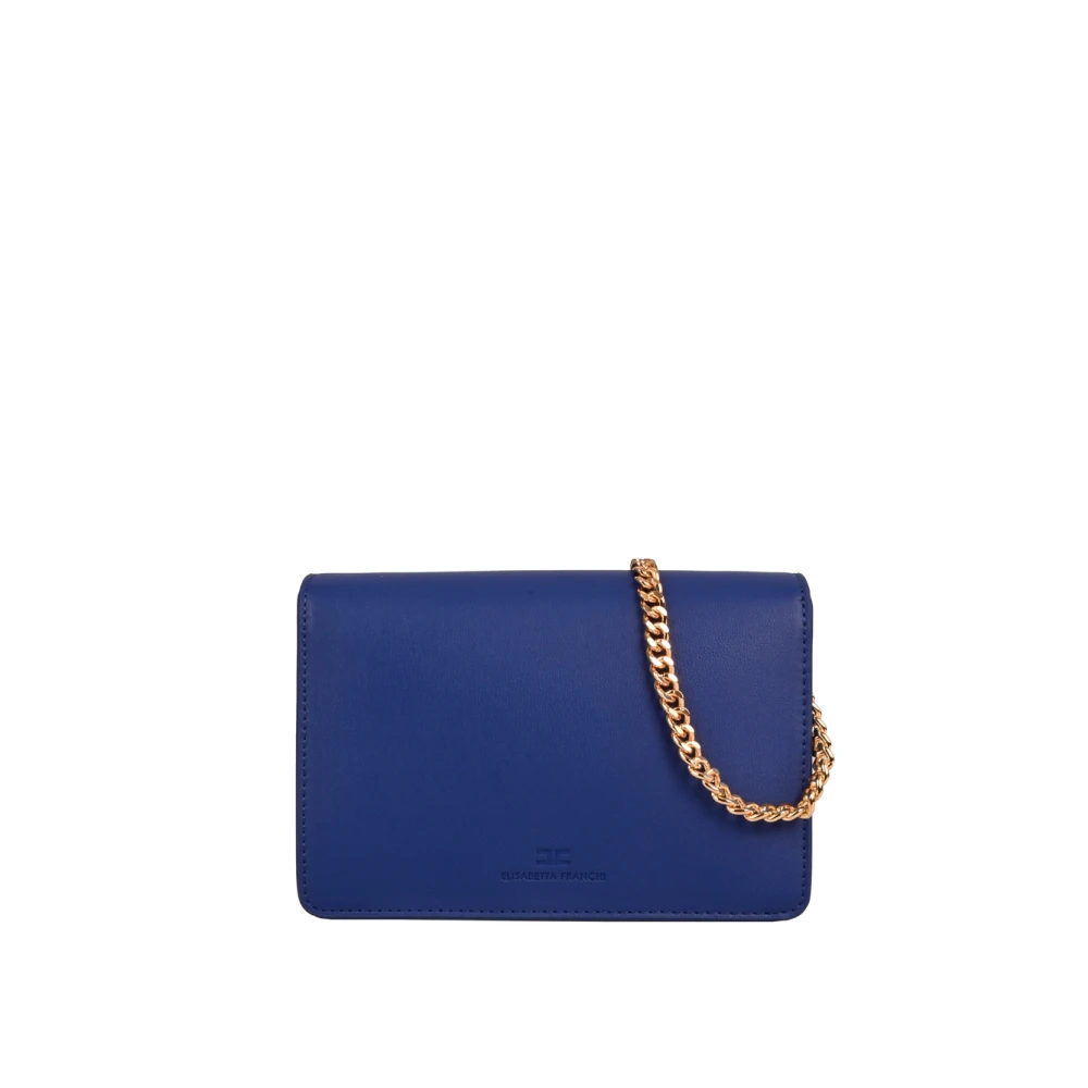 Elisabetta Franchi Synthetische leren schoudertas Blue Dames