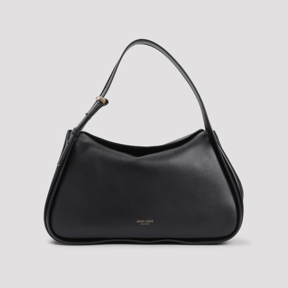 Giorgio Armani Stijlvolle Schoudertas Zwarte Handtas Black Dames