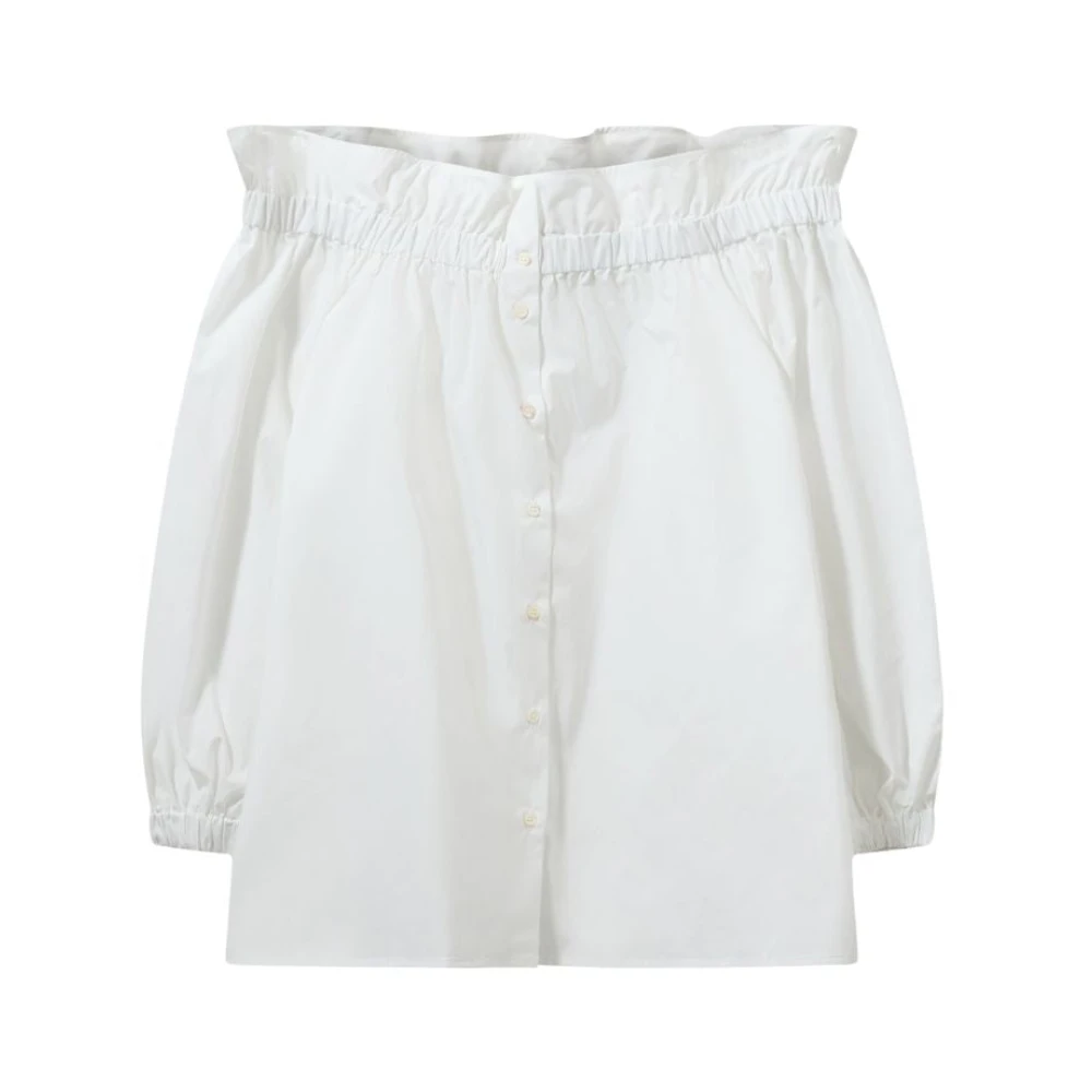 MOS MOSH Witte Off-Shoulder Rosario Blouse White Dames
