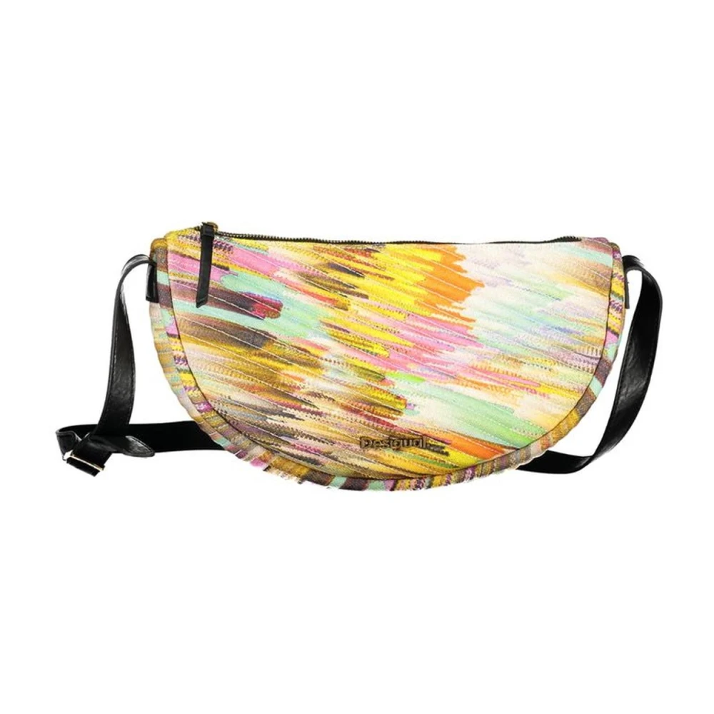 Desigual Gele Schoudertas met Zakken Multicolor Dames