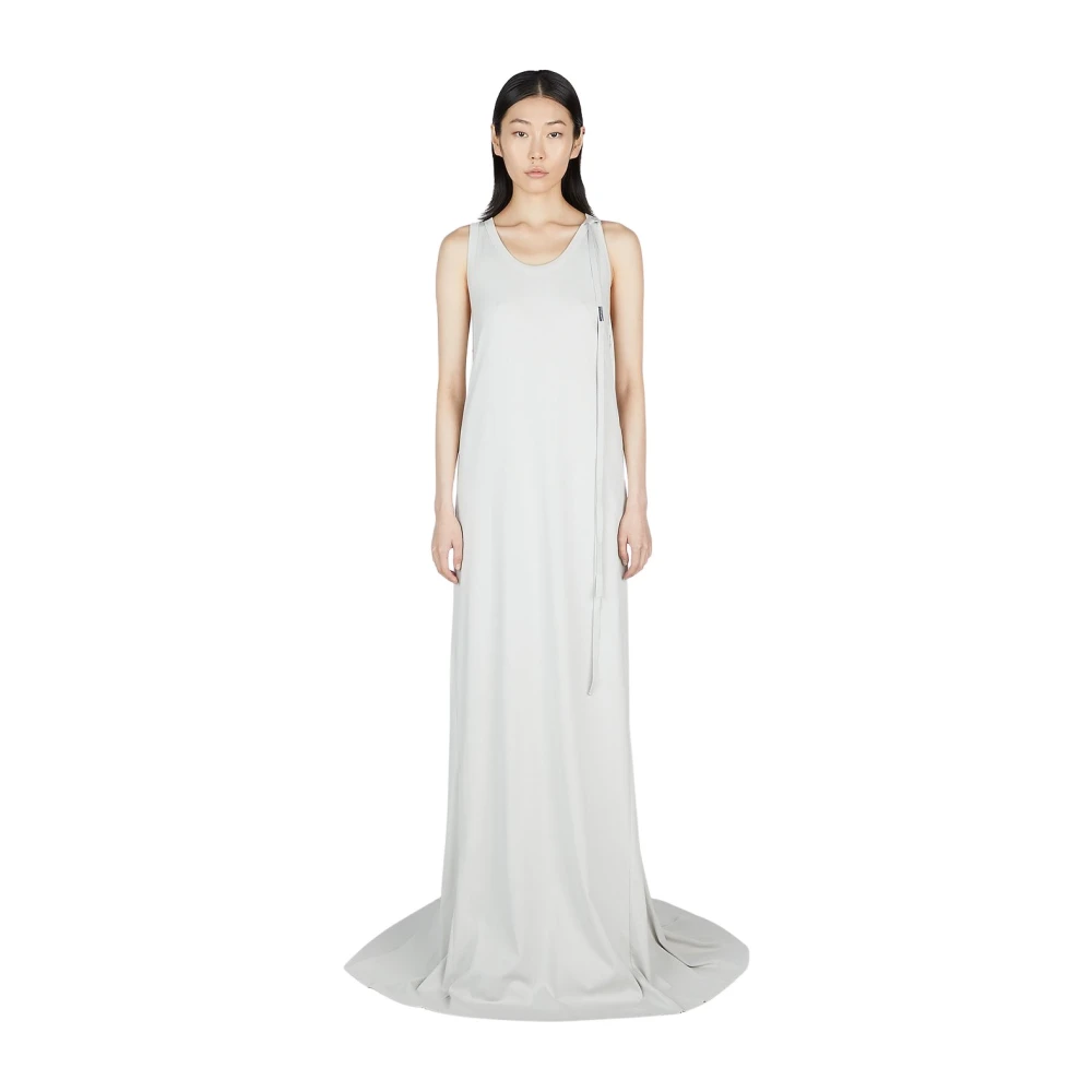 Ann Demeulemeester Gray X-Long Flared Dress - Female - Gowns - S - Dresses