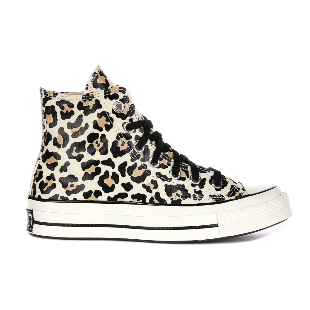 Converse Women's Brown Leopard Print Hi-Top Trainers - Sneakers - 4 Uk - Shoes