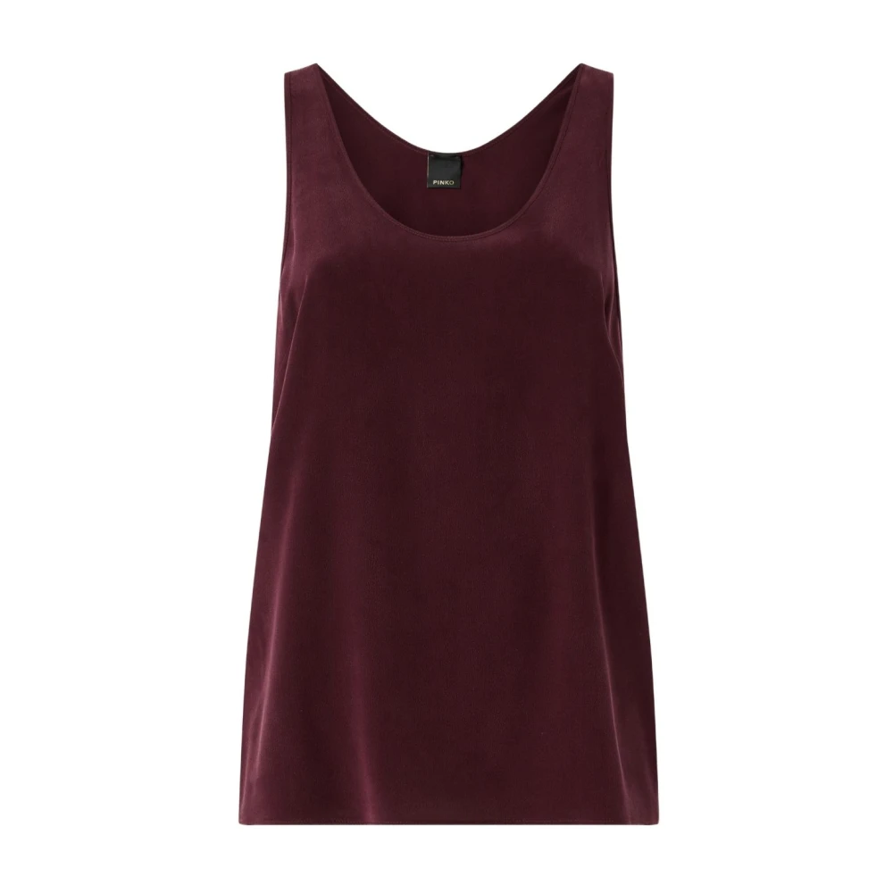 Pinko Women's Brown Sleeveless Tops, M, Sleeveless Tops