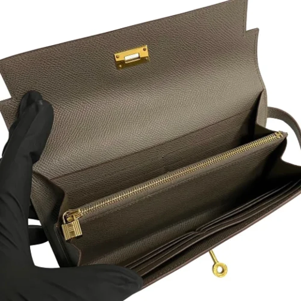 Hermès Vintage Pre-owned Canvas wallets Brown Dames