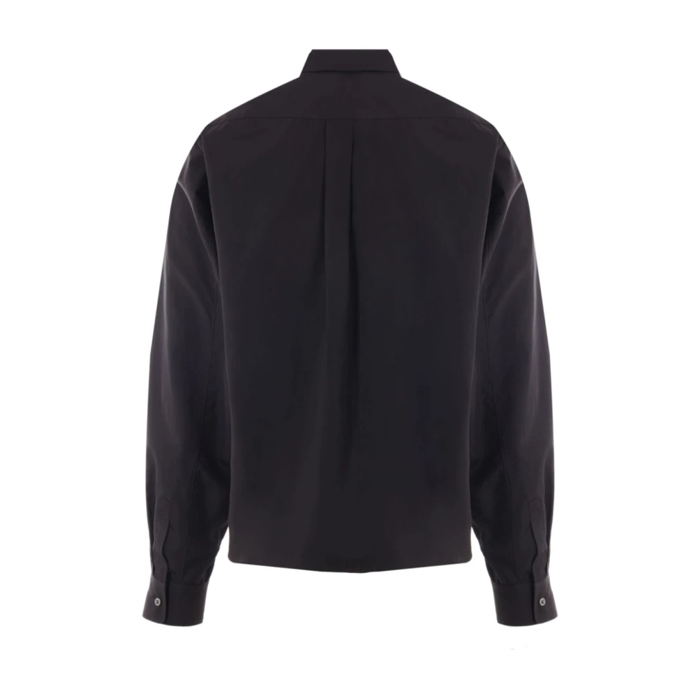 Comme des Garçons Zwarte Katoenen Overhemd met Klassieke Kraag Black Heren