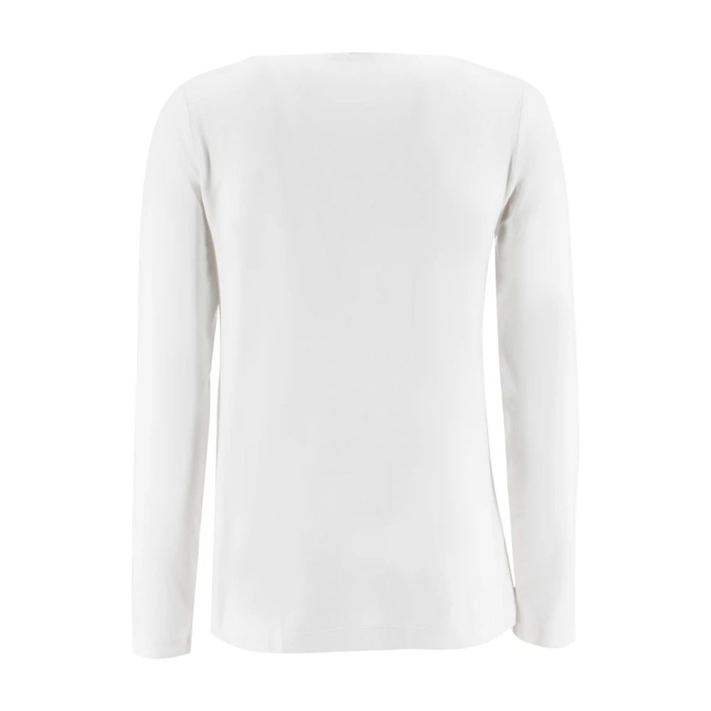 Panicale Lurex Boothals Gebreide Trui White Dames