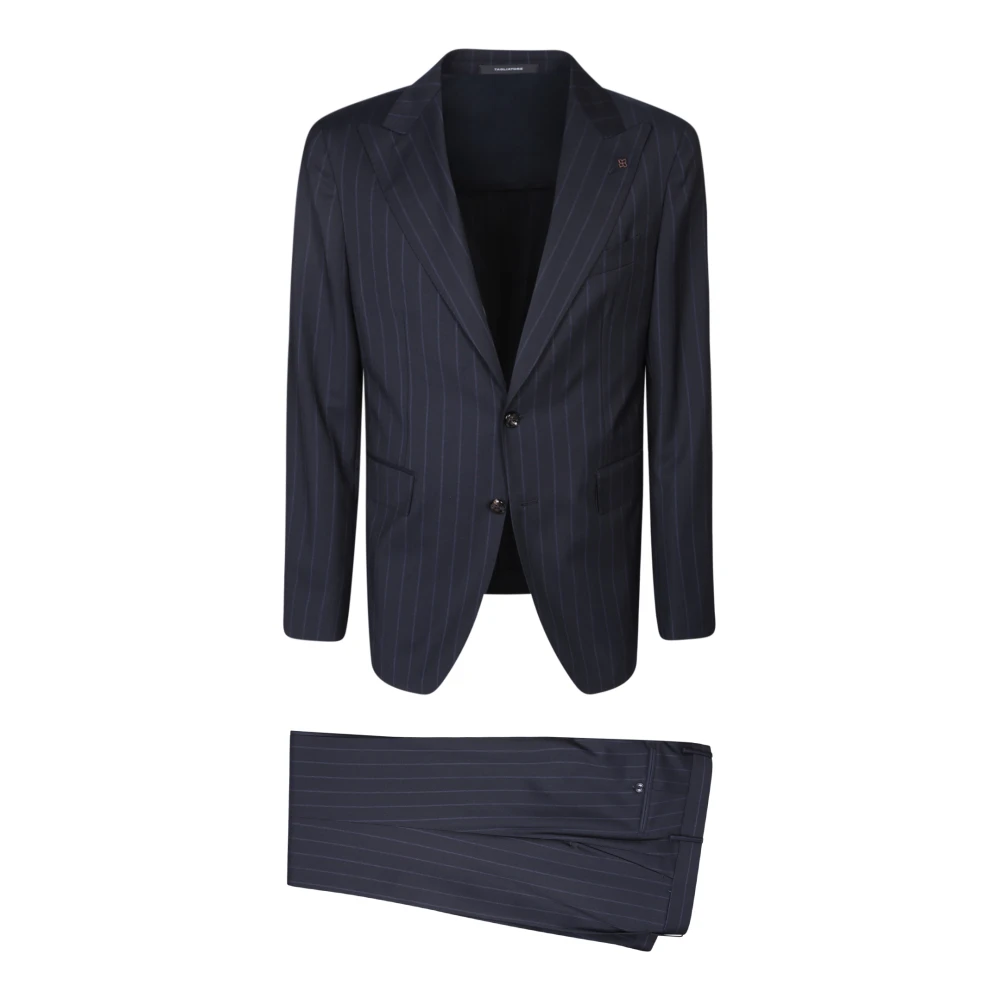 Tagliatore Blauw Gestreept Pak Blue Heren