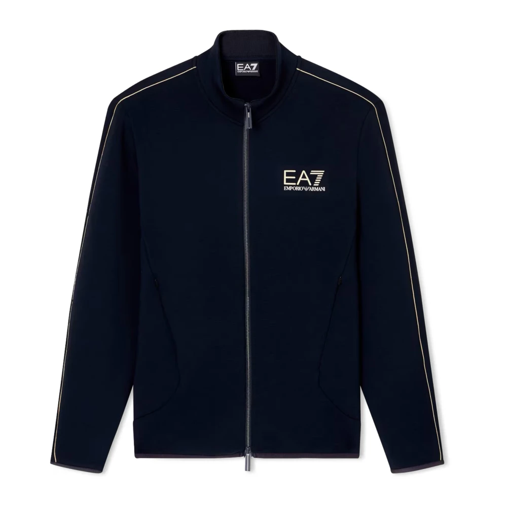 Emporio Armani Ea7 Herren Blau Sweatshirts & Hoodies, Mgröße: