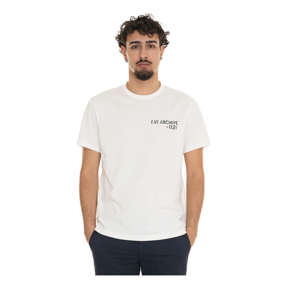 Fay - Tops > T-Shirts - White - Fay - Modalova