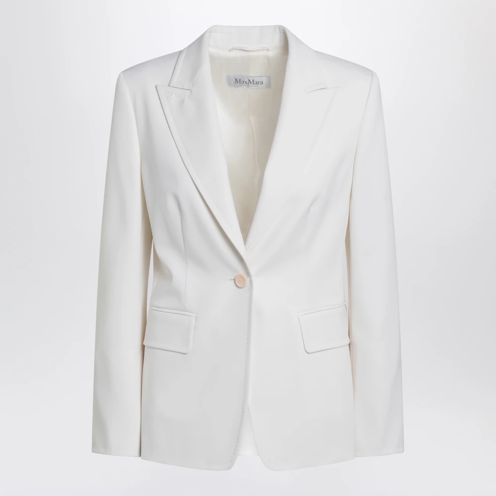Max Mara Single-Breasted Jas White Dames