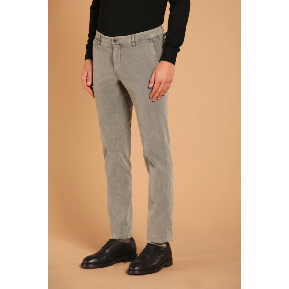 Mason's Gemarmerd Stretch Chino Broek Green Heren