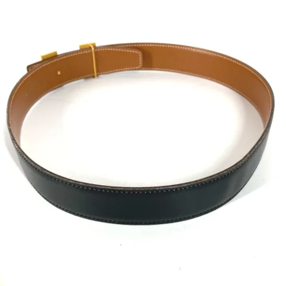 Hermès Vintage Pre-owned Leather belts Black Dames