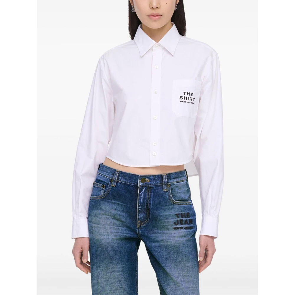 Marc Jacobs Witte Cropped Femme Shirt White Dames