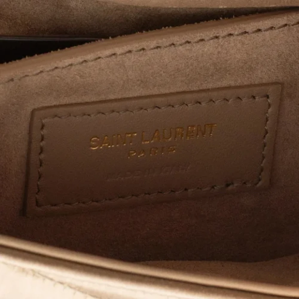 Yves Saint Laurent Vintage Pre-owned Suede handbags Brown Dames