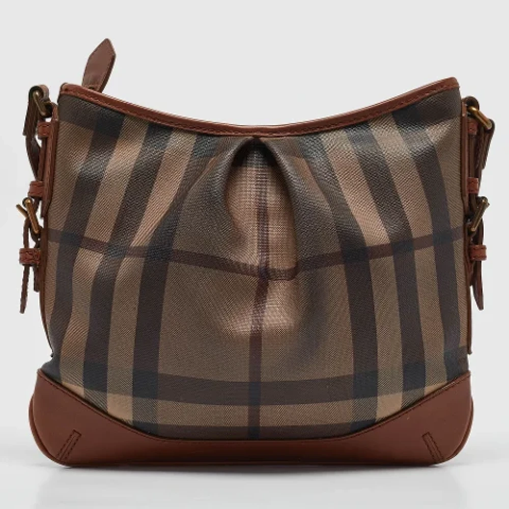 Burberry Vintage Pre-owned Canvas shoulder-bags Brown Dames