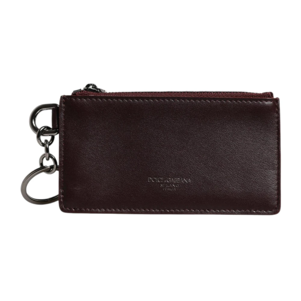 Dolce & Gabbana Bruin Kalfsleren Kaarthouder Portemonnee Brown Heren