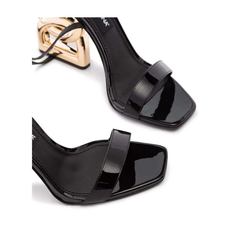 Dolce & Gabbana Sandalen met 3 5 hiel Black Dames