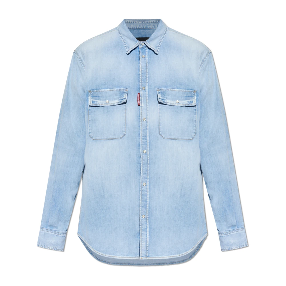 Dsquared2 Regular-Fit Denim Shirt - Male - Denim Shirts - Blue - Xl - Shirts