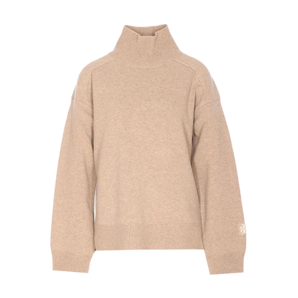Tory Burch Women's Beige Turtleneck Jumper - Turtlenecks - Xs - Knitwear