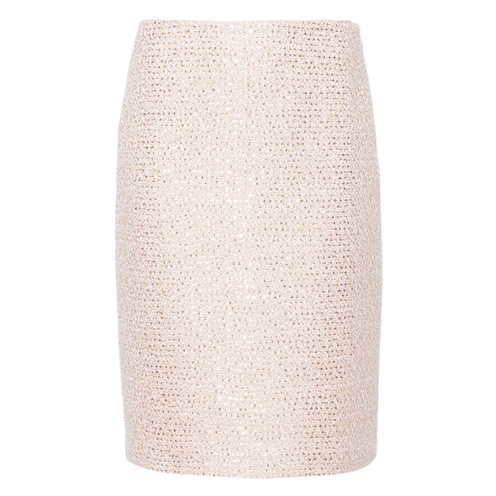 Twinset Rosa Elegant Boucle Midi Kjol Pink, Dam