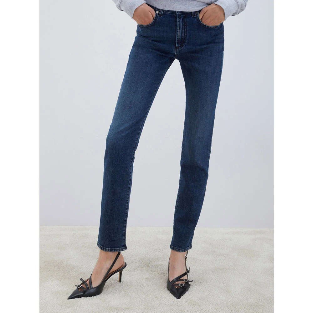Roy Roger's Donkere Wassing Slim Fit Denim Jeans Blue Dames