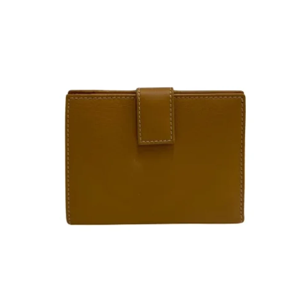 Salvatore Ferragamo Pre-owned Leather wallets Beige Dames