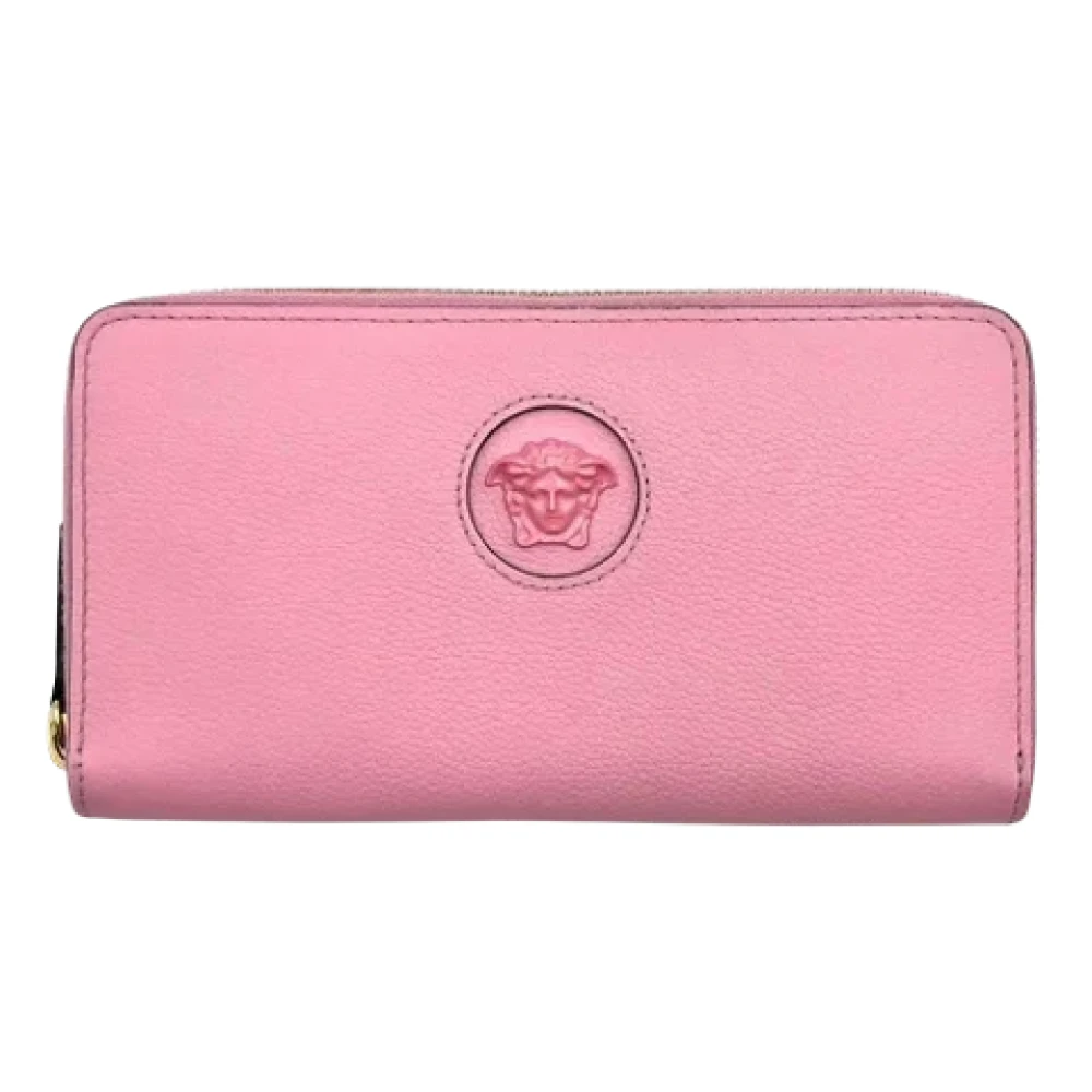 Versace Pre-owned Leather wallets Pink Dames