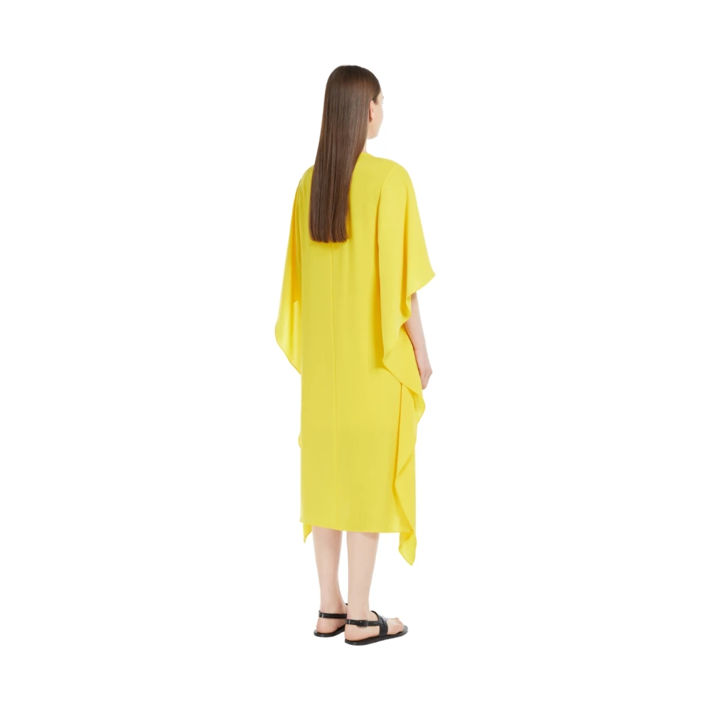 Max Mara Schouder Jurk Ombrosa Yellow Dames