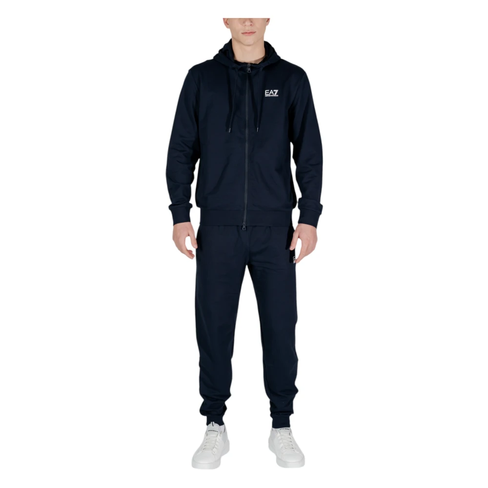 Emporio Armani Ea7 Men's Blue Training Sets,, Zipup Hoodie Tracksuit 3XL