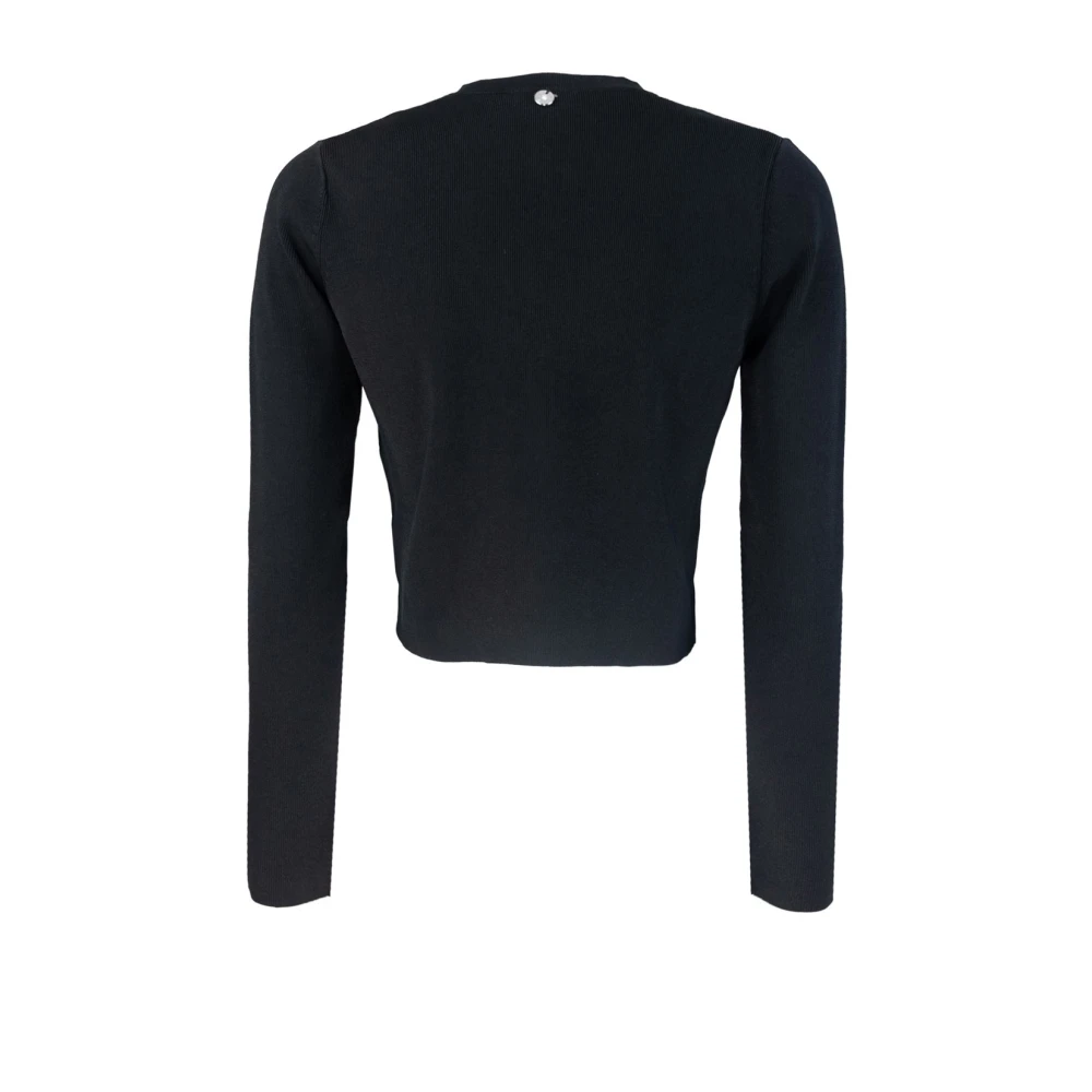 Liu Jo Zwarte Vest NorHeren Pasvorm Ronde Hals Black Dames