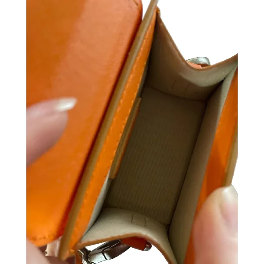 Jacquemus Pre-owned Leather crossbody-bags Orange Dames