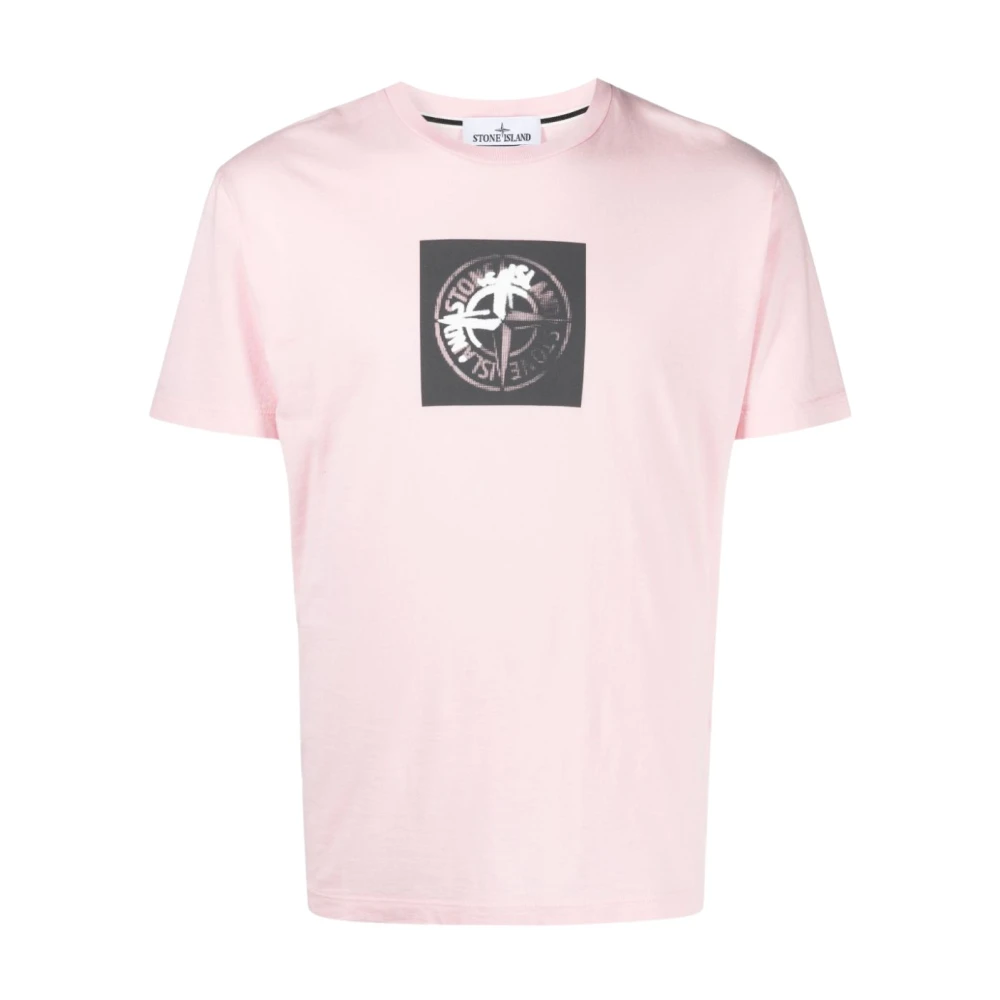Stone Island Casual Katoenen T-shirt Pink Heren