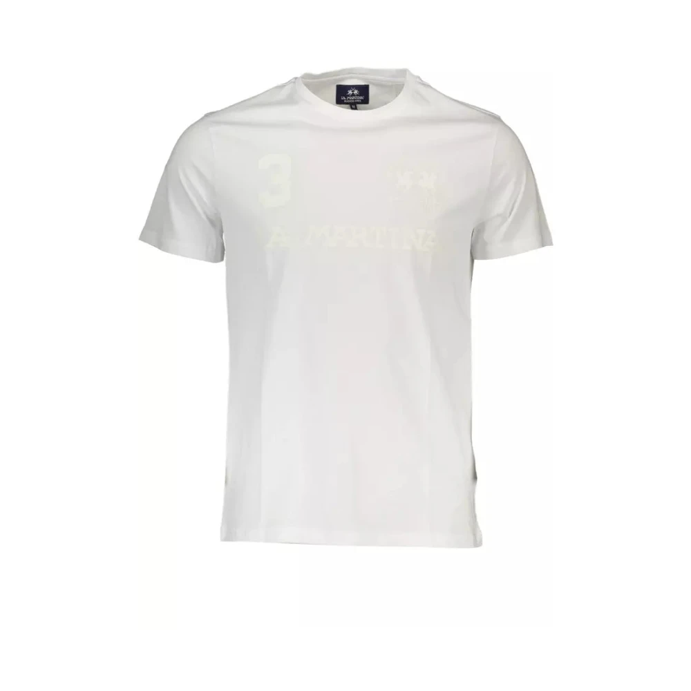 La Martina Men's White Cotton T-Shirt - T-Shirts - M - Tops