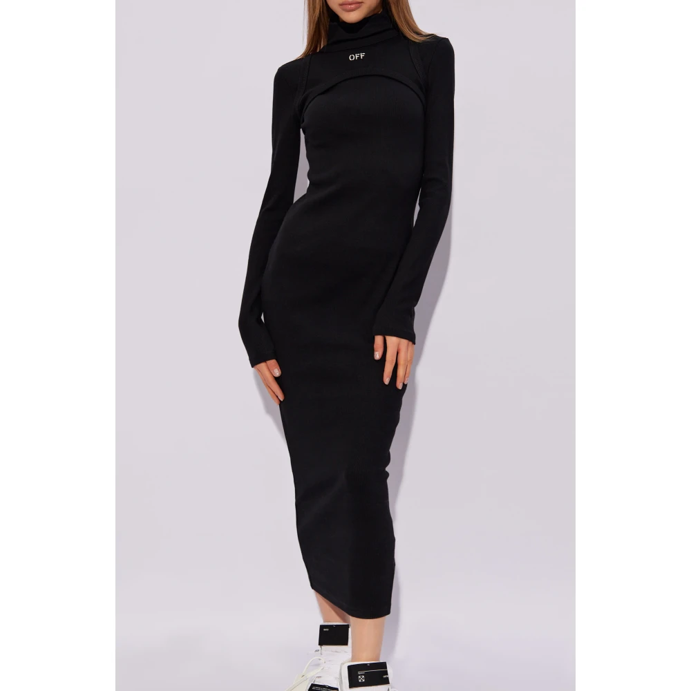 Off White Tweelaagse jurk Black Dames