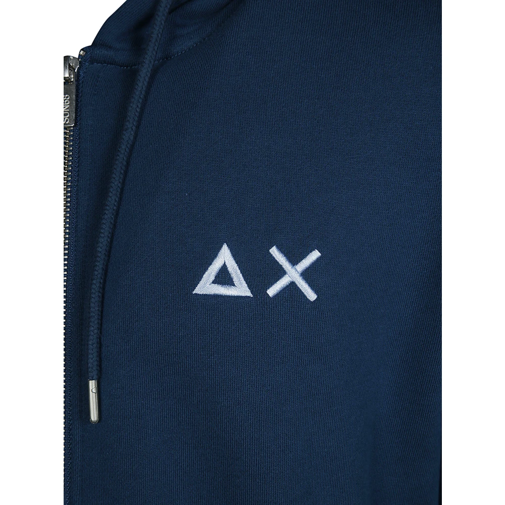 Sun68 Stijlvolle Zip Hoodie Blue Heren
