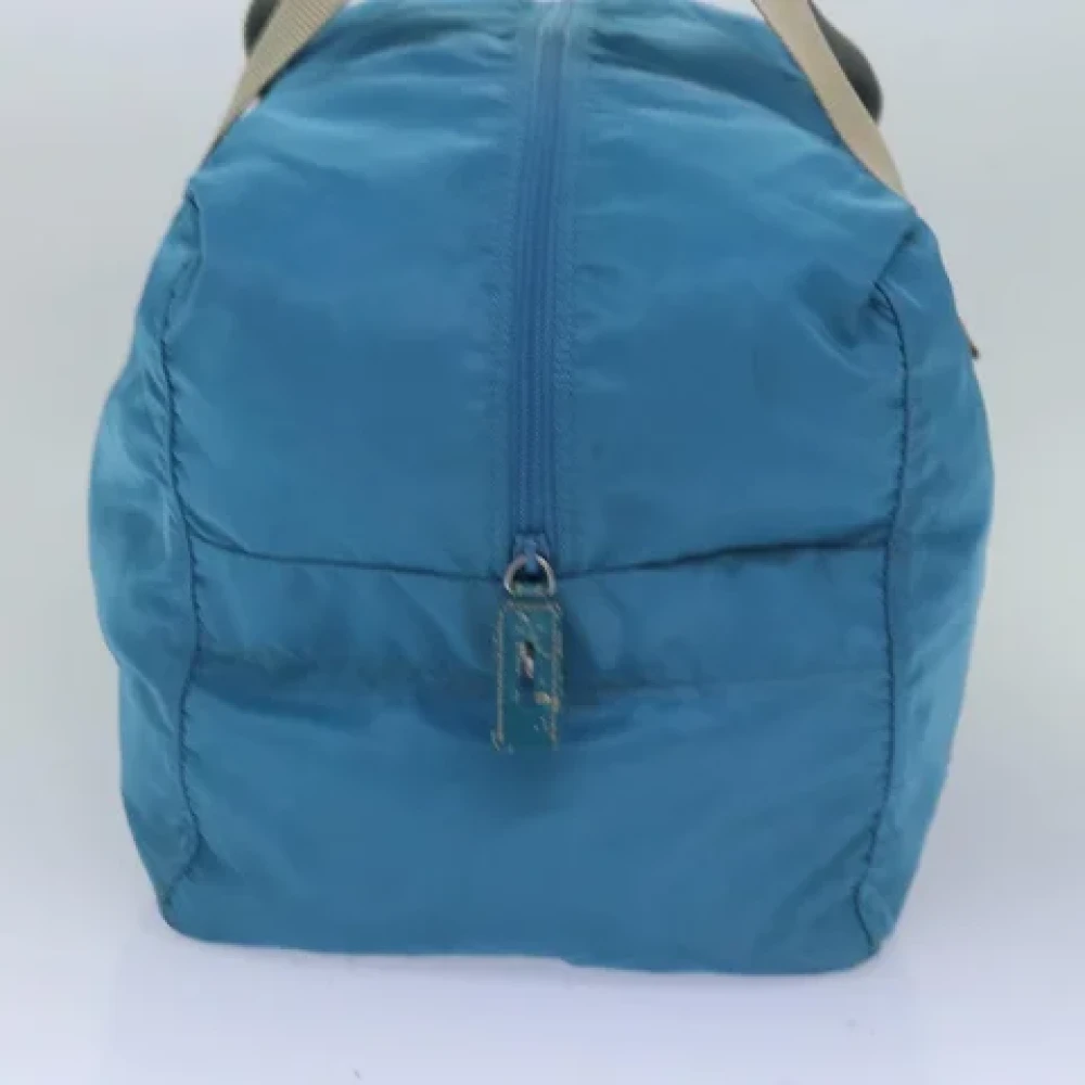 Prada Vintage Pre-owned Nylon travel-bags Blue Dames
