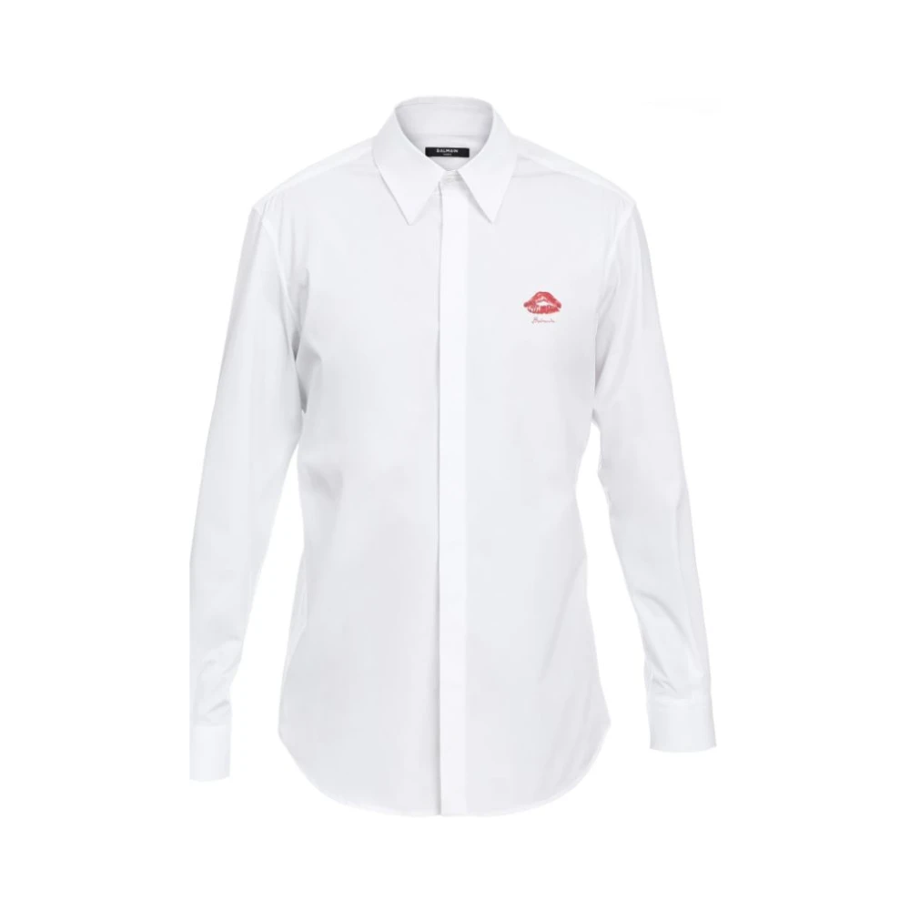 Balmain Witte Casual Overhemden White Heren