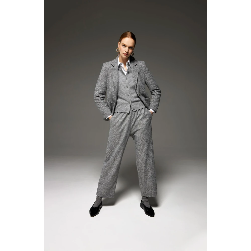 Seventy Cashmere Cardigan met knoopsluiting Gray Dames