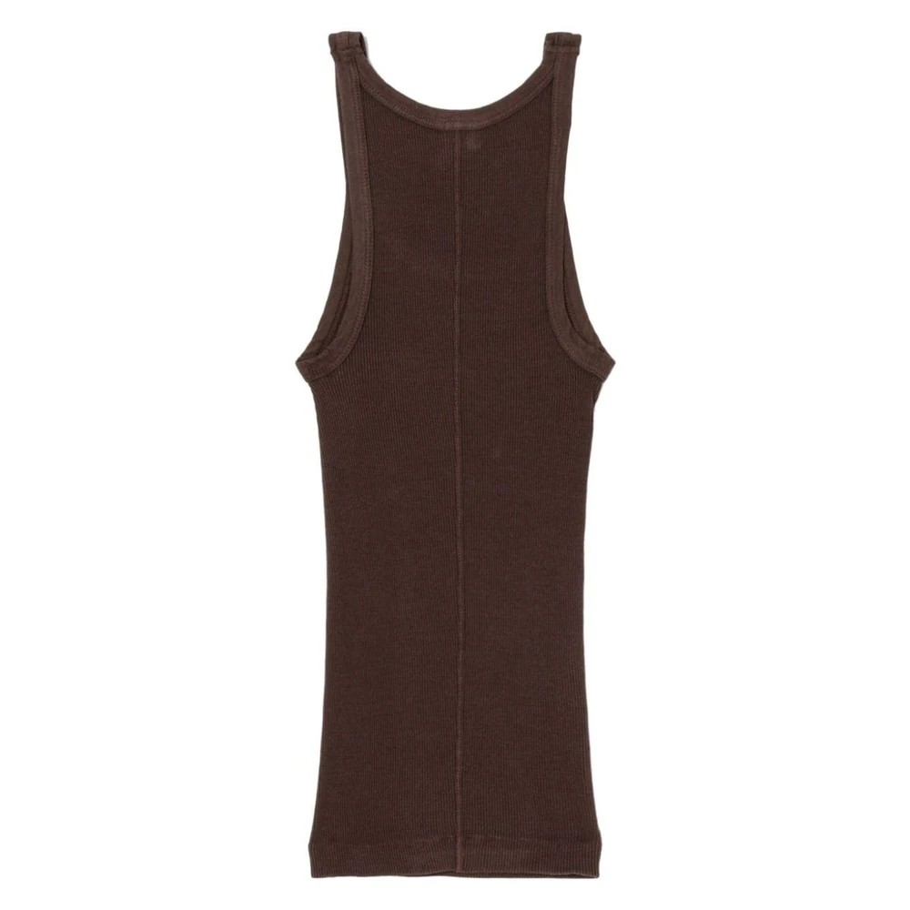Re Done Sleeveless Tops Brown Dames
