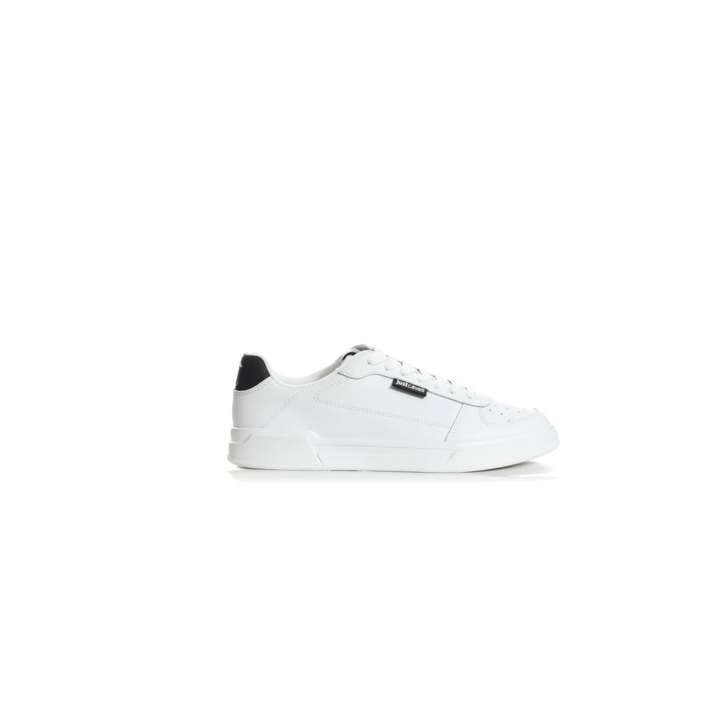 Just Cavalli Round-toe Perforated Sneakers Heren Schoenen Wit