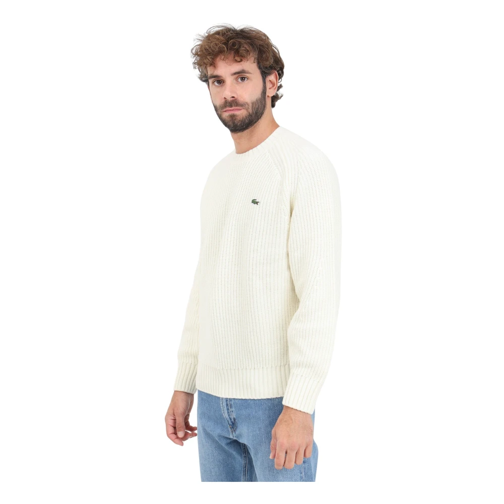 Lacoste Crème Crew Neck Sweater Beige Heren