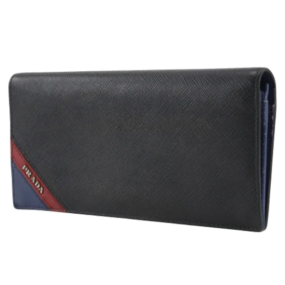 Prada Vintage Pre-owned Leather wallets Black Heren