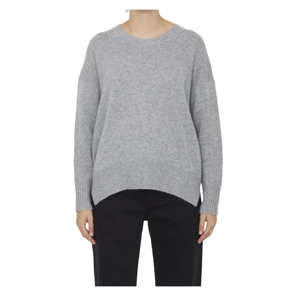allude Longsleeve Trui met Ronde Hals Gray Dames