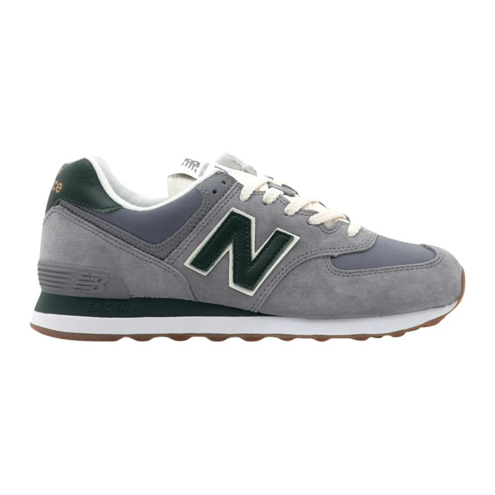 New Balance Suède Veterschoenen met Synthetische Inzetstukken Heren Schoenen Grijs