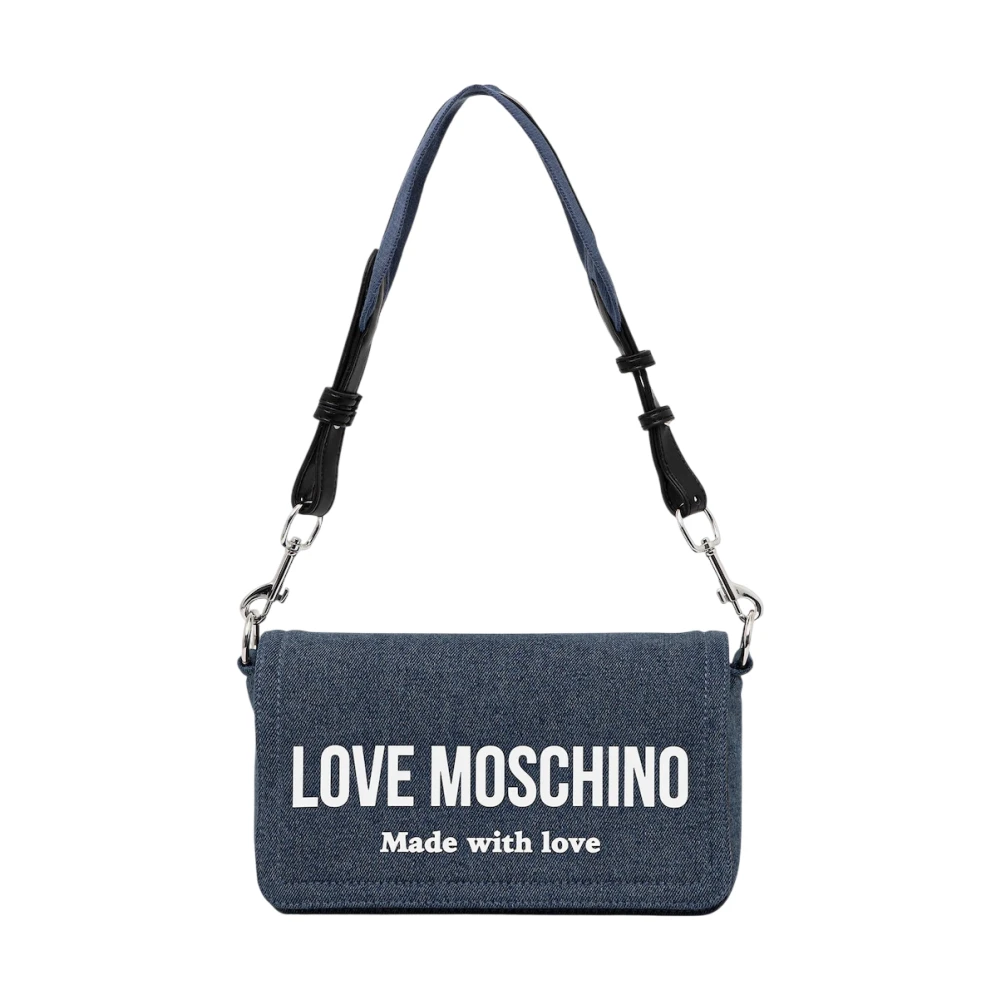 Love Moschino Damen Blau Denim Crossbody Bag