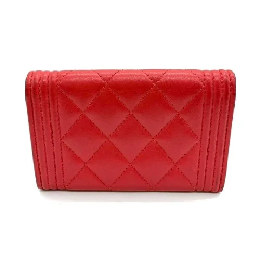 Chanel Vintage Pre-owned Leather home-office Red Dames