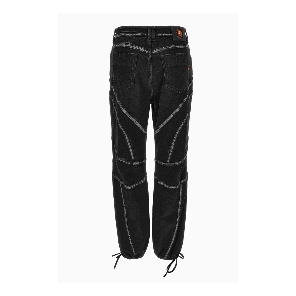 Versace Jeans Couture Stijlvolle Broeken voor Modeliefhebbers Black Dames